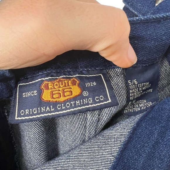 Vintage 90s Blue Denim Straight Short Waist Tie Belt Skirt 6 - Picture 3 of 7